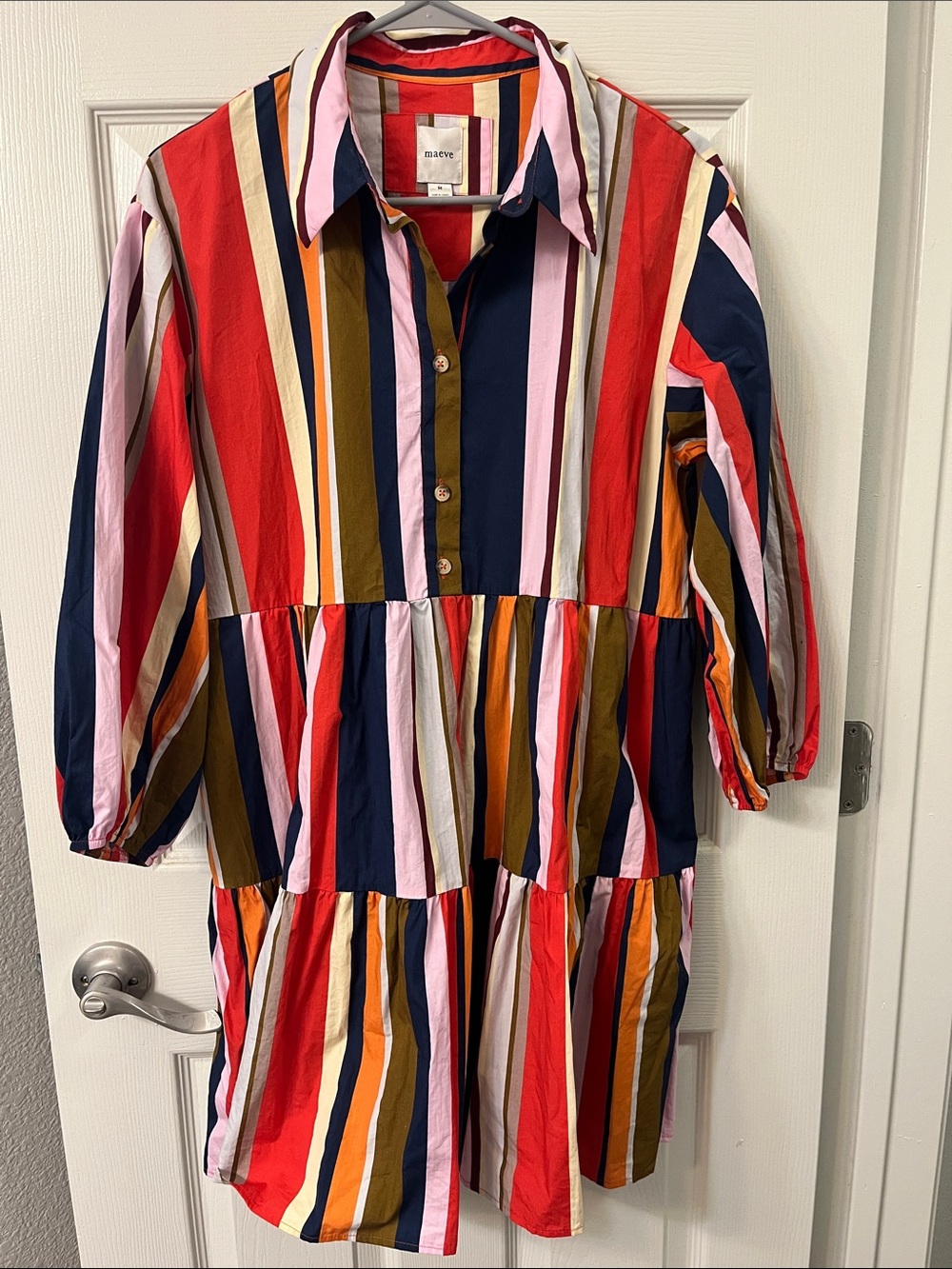Maeve Bettina Tiered Mini Dress by Anthropologie